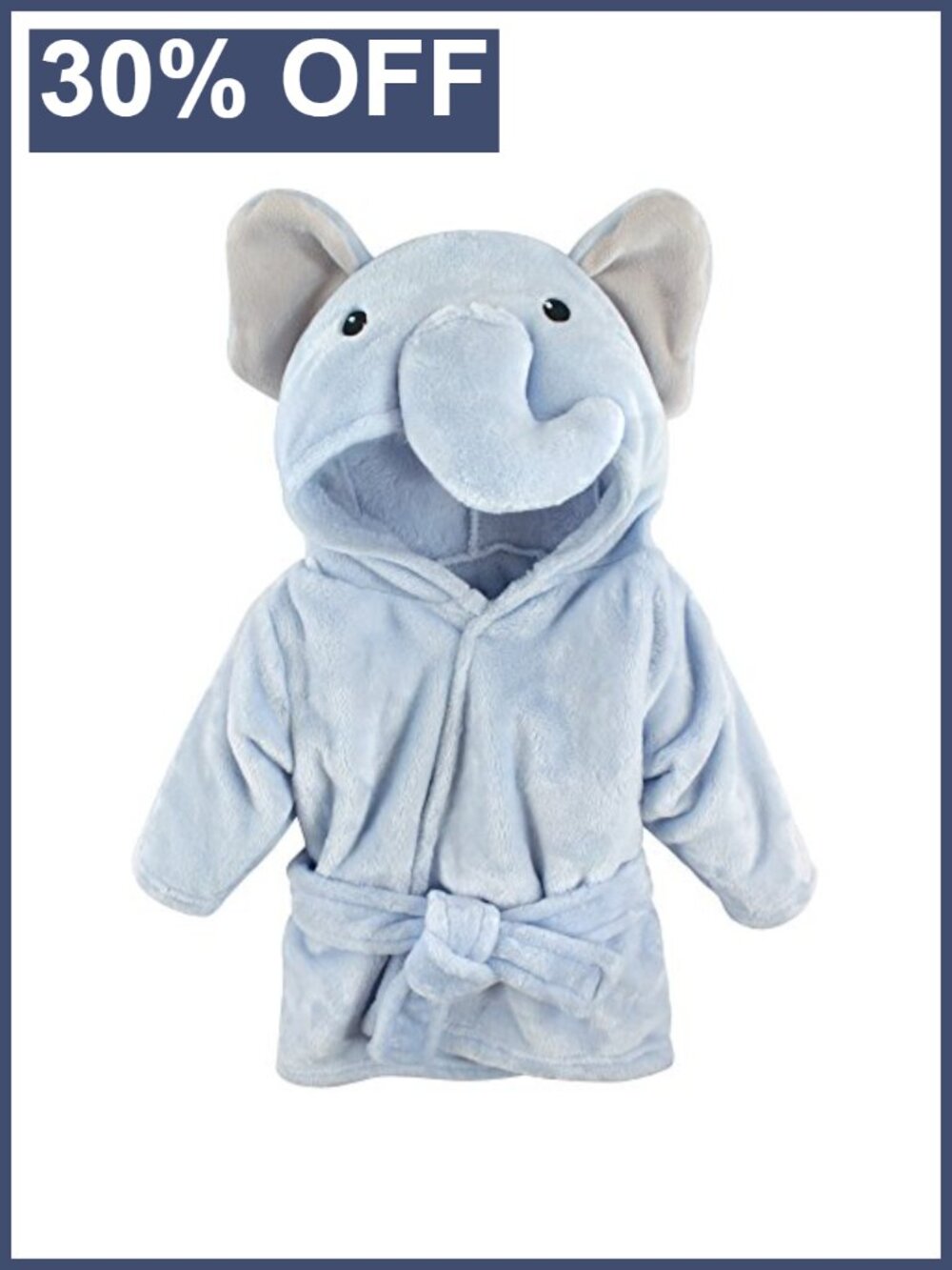 Plush Animal Face Hooded Bathrobe 100% Coral Fleece Baby Girls Robe
